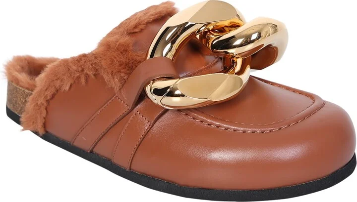Shearling Chain Mules - Image 2