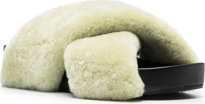 Shearling Cross-Over Sandals - Image 2