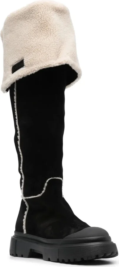 Shearling-Detail Knee-High Boots - Image 2