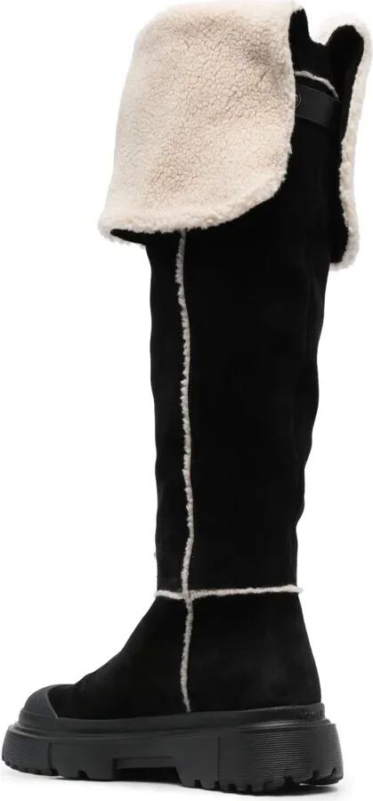 Shearling-Detail Knee-High Boots - Image 3