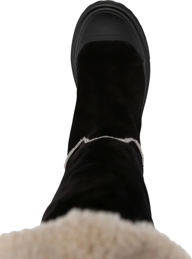 Shearling-Detail Knee-High Boots - Image 4