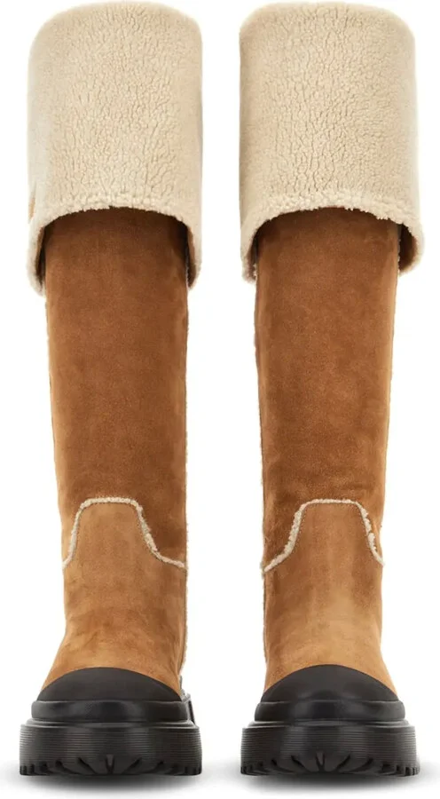 Shearling-Detailing Suede Boots - Image 4