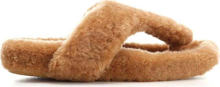 Shearling Ease Toe Sandal Scarpe Basse Beige