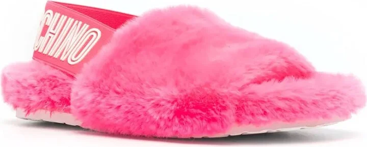 Shearling-Effect Open Toe Sandals - Image 2