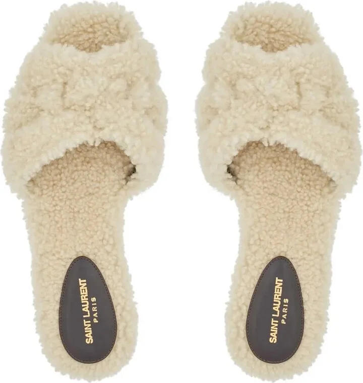 Shearling Flat Slides - Image 3