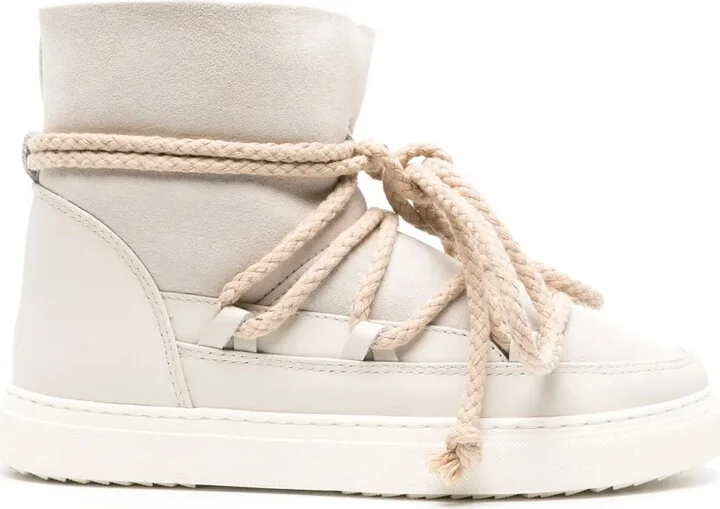 Shearling Lace-Up Ankle Boots