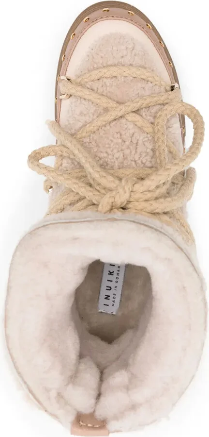 Shearling Lace-Up Boots - Image 4