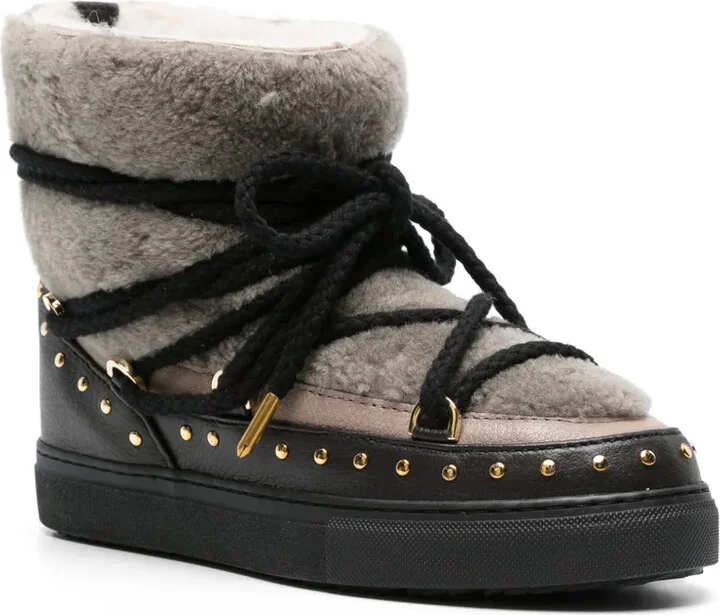 Shearling Lace-Up Boots - Image 2