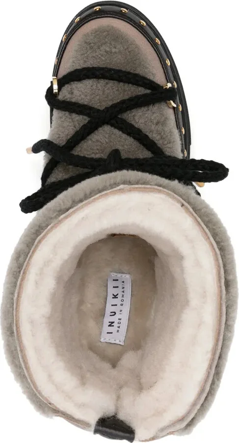 Shearling Lace-Up Boots - Image 4