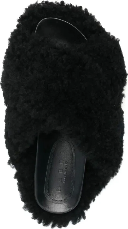 Shearling Leather Slides - Image 4