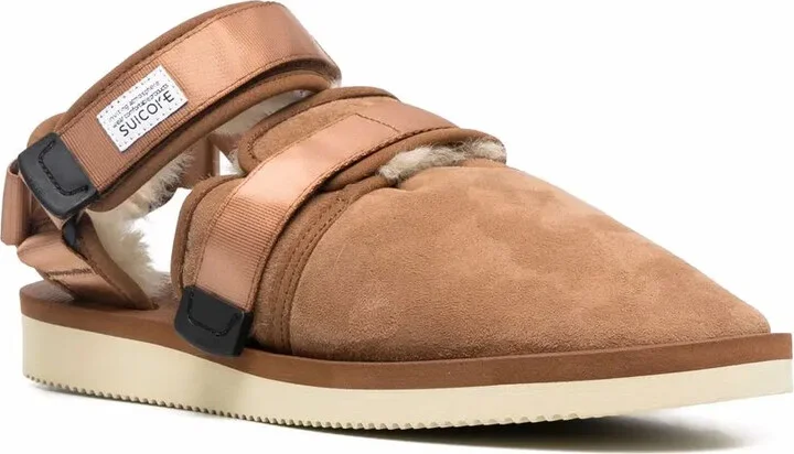 Shearling-Lined Closed Toe Sandals - Image 2