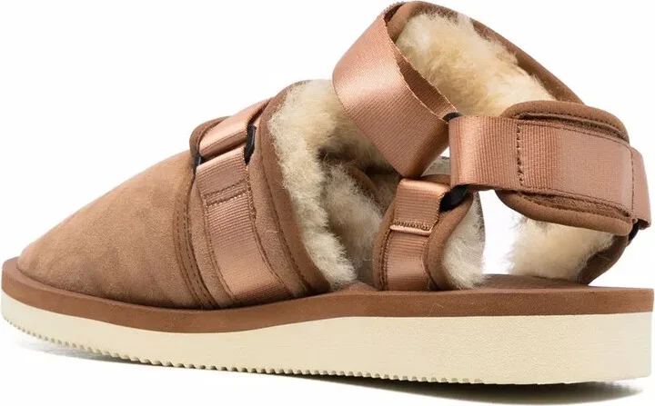 Shearling-Lined Closed Toe Sandals - Image 3