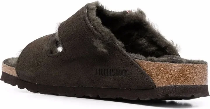 Shearling-Lined Double-Buckle Sandals - Image 3
