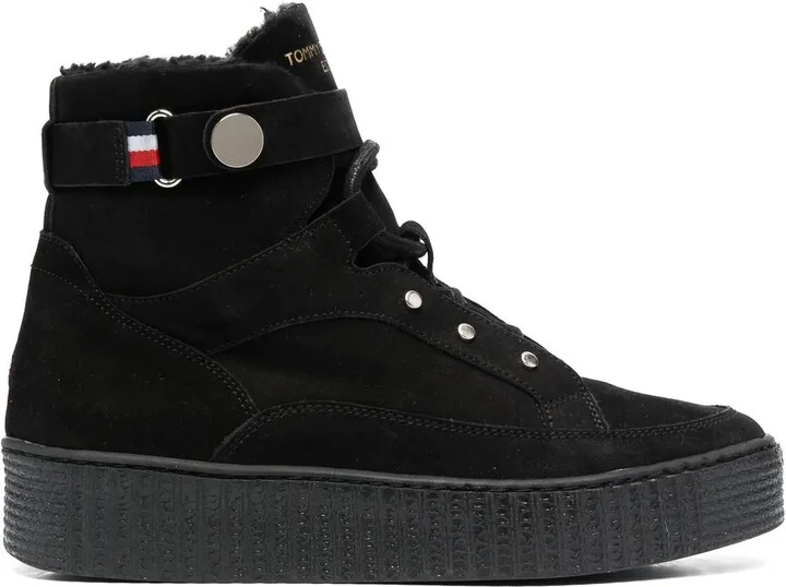 Shearling-Lined Flatform Boots