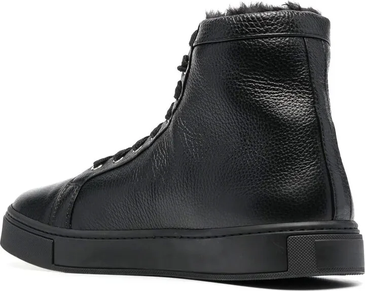 Shearling Lined High-Top Sneakers - Image 3