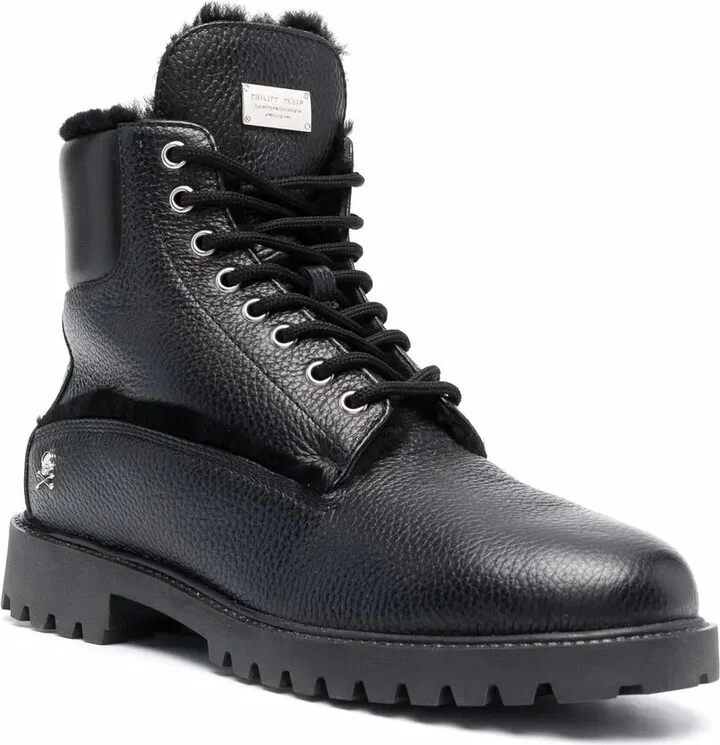 Shearling-Lined Lace-Up Boots - Image 2