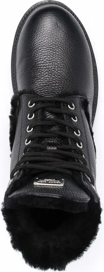 Shearling-Lined Lace-Up Boots - Image 4