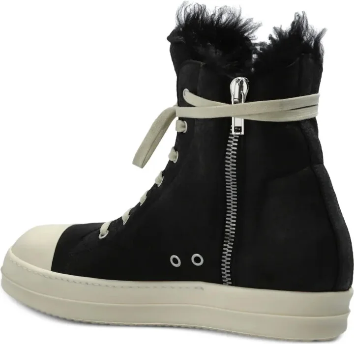 Shearling-Lined Lace-Up Sneakers - Image 2