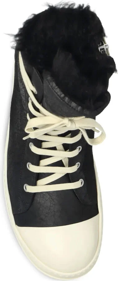 Shearling-Lined Lace-Up Sneakers - Image 3