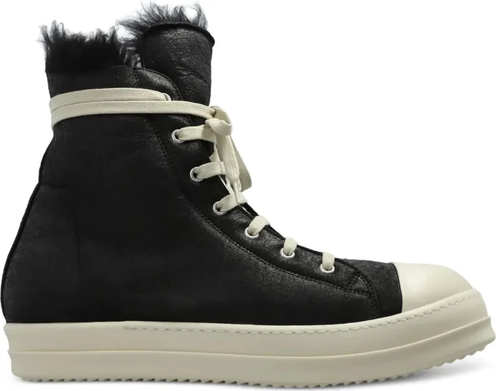 Shearling-Lined Lace-Up Sneakers