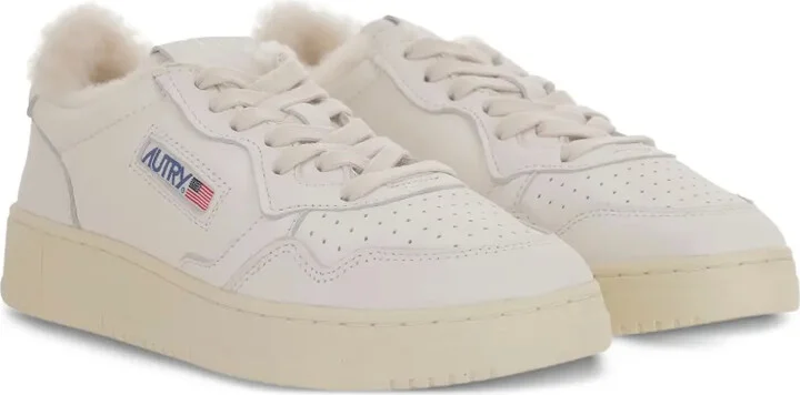 Shearling-Lined Leather Sneakers - Image 2