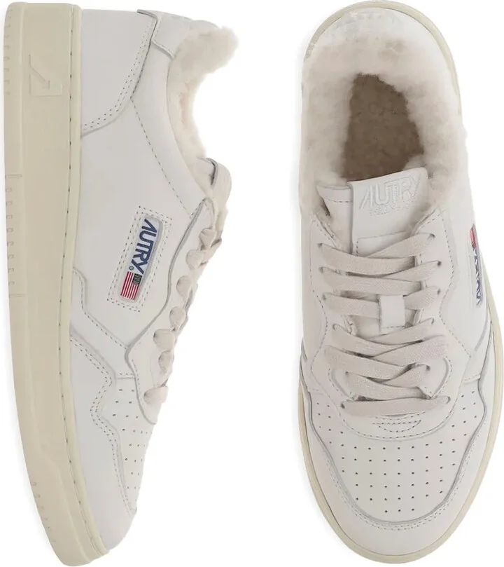 Shearling-Lined Leather Sneakers - Image 4