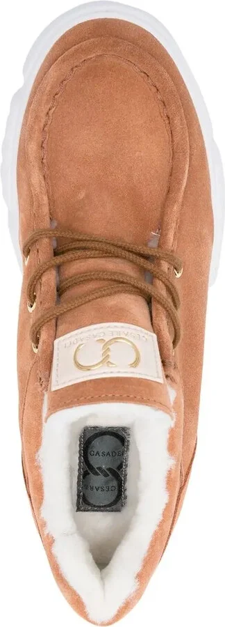 Shearling-Lined Mid-Top Sneakers - Image 4