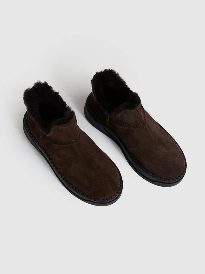 Shearling-lined Suede Ankle Boots - Image 3