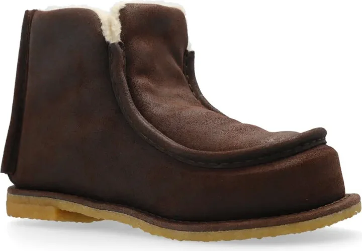 Shearling-Lined Suede Boots - Image 4