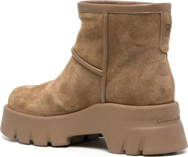 Shearling-Lined Suede Boots - Image 3