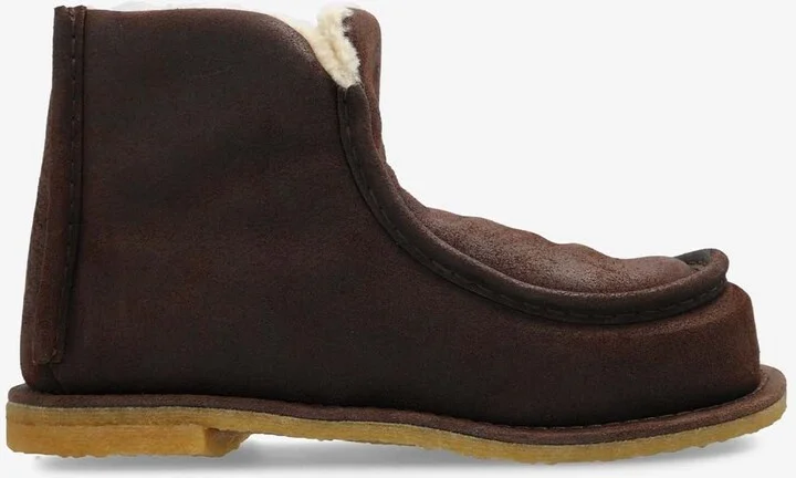 Shearling-Lined Suede Boots