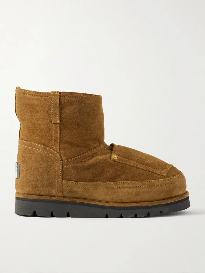 Shearling-Lined Suede Boots