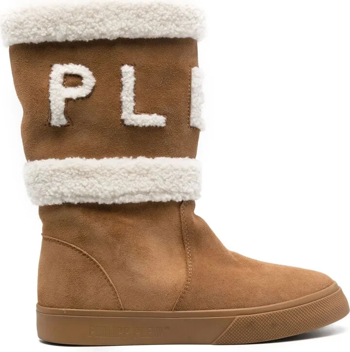 Shearling-Lined Suede Boots
