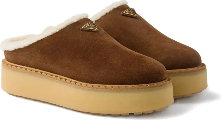 Shearling-Lined Suede Mules - Image 2