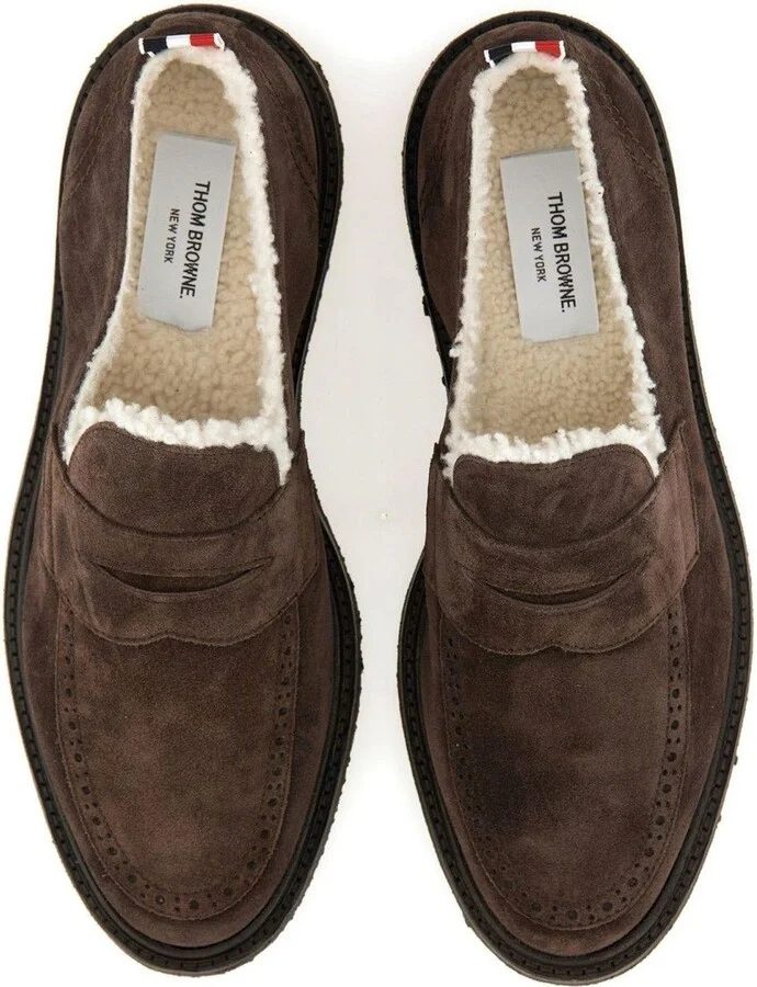 Shearling-lining Penny Loafers - Image 5