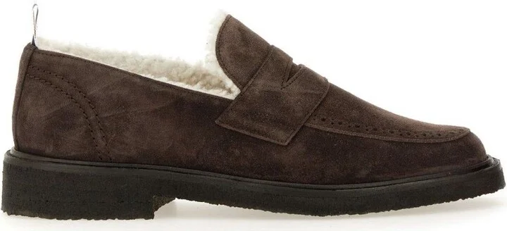 Shearling-lining Penny Loafers