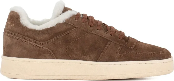 Shearling-Lining Suede Sneakers