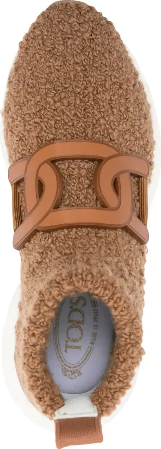 Shearling Logo-Plaque Sneakers - Image 4