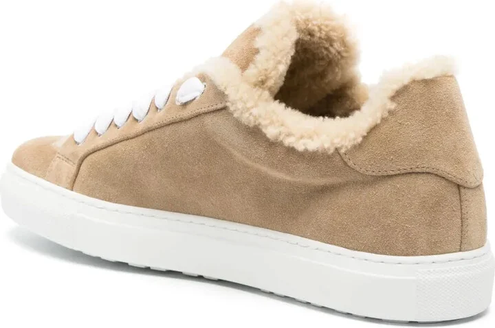 Shearling Low-Top Sneakers - Image 3