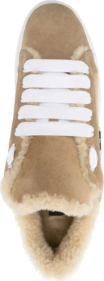 Shearling Low-Top Sneakers - Image 4