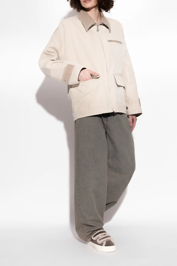 "Shearling Low Velcro" Shoes, , - Grey - Image 2