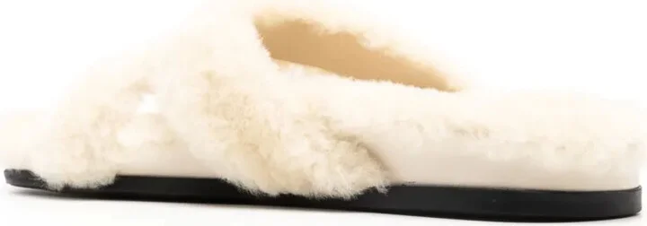 Shearling Open Toe Mules - Image 3