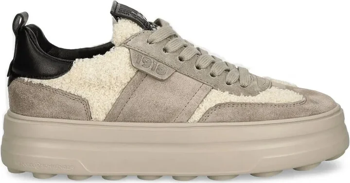 Shearling-Panel Sneakers