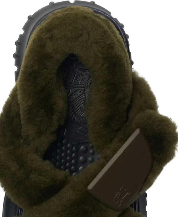 Shearling Pebble Sandals - Image 2
