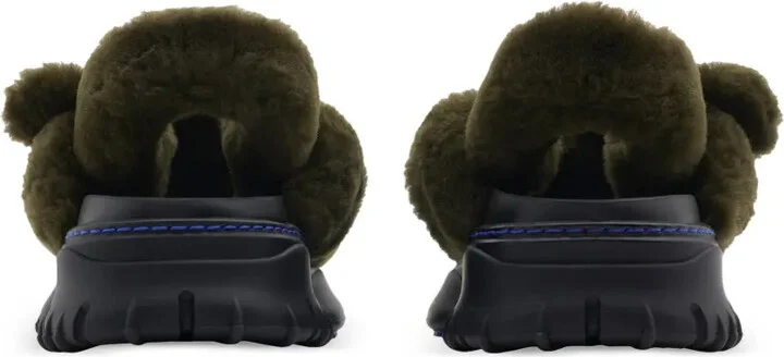 Shearling Pebble Sandals - Image 4