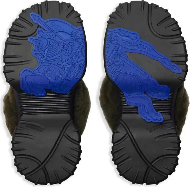 Shearling Pebble Sandals - Image 5