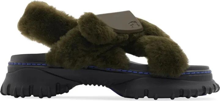 Shearling Pebble Sandals