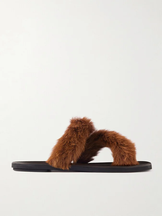 Shearling sandals