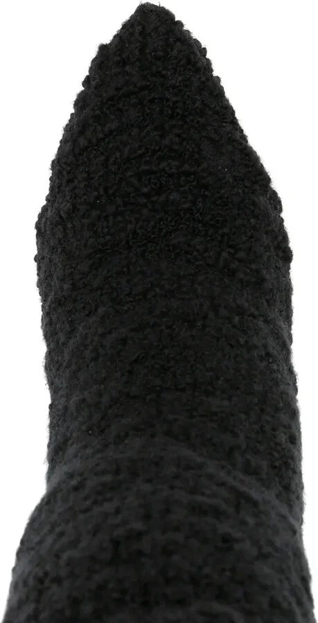 Shearling Stiletto Heel Boots - Image 4