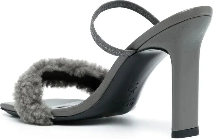 Shearling-Strap Open Toe Mules - Image 3